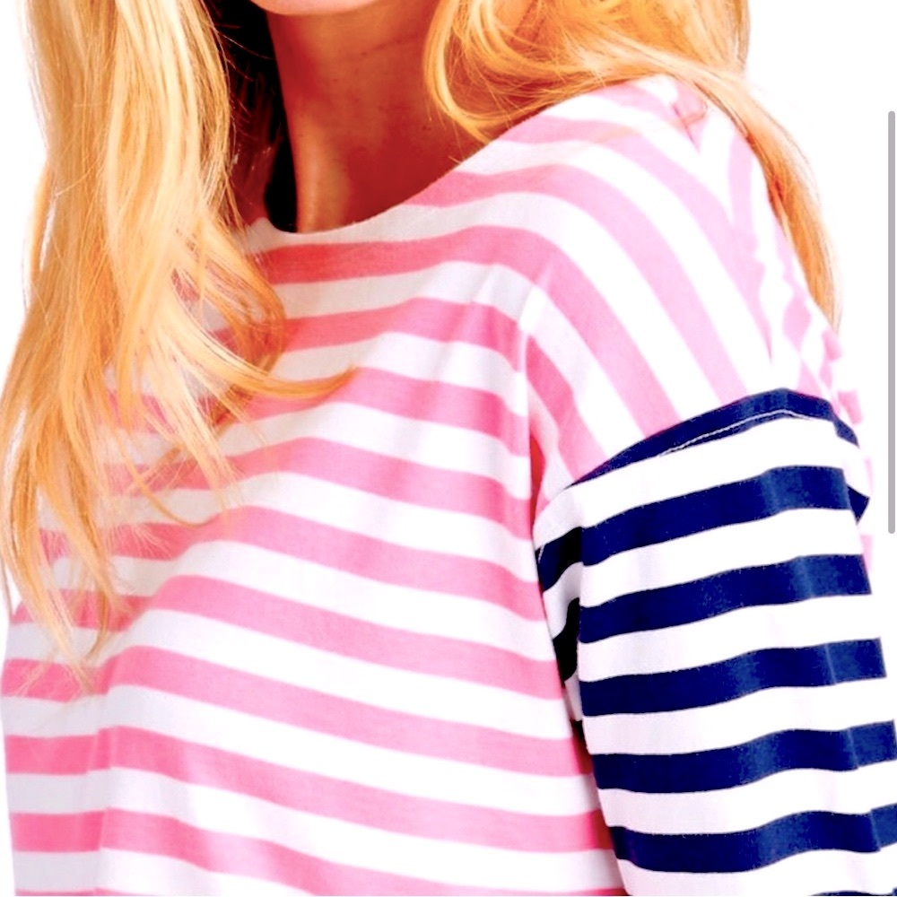 Vineyard Vines Pink and Navy Striped Top - Picture 4 of 15